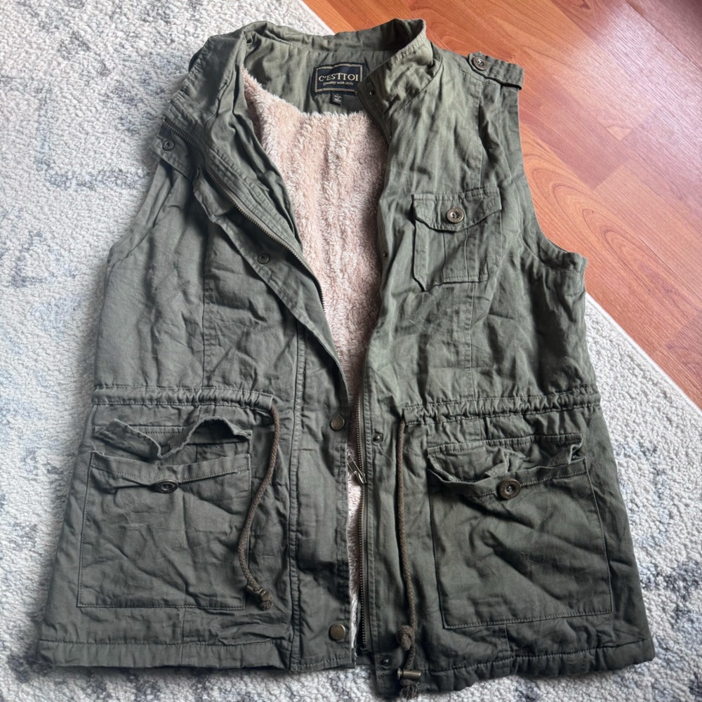 Fur lined vest
